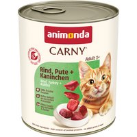 animonda Carny Adult 6 x 800 g - Nötkött, kalkon & kanin