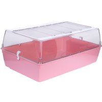 TIAKI Panorama L smådjursbur - Rosa L: 71 x B 46 x H 31,5 cm