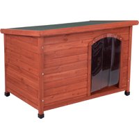 Woody hundkoja med pulpettak och plastlucka (deactivated due to too large to ship) - Storlek L: B 116 x T 79 x H 82 cm