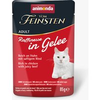 24 x 85 g Animonda Vom Feinsten Adult Raffinesse en gelée, riche en poulet et en bœuf, nourriture humide pour chat - riche en poulet et en bœuf