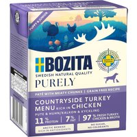 Ekonomipack: Bozita Purely Paté 24 x 370 g - Puppy & Junior med kalkon