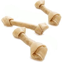 540g Barkoo Os à mâcher avec nœuds 3 os de 25 cm - Friandises pour chien