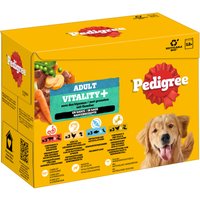 Pedigree Adult Vitality+ i sås i portionspåse - Ekonomipack: 24 x 85 g (4 sorter)