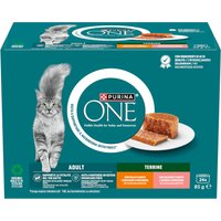 Mixpack (48 x 85 g) PURINA ONE Adult Terrine nourriture pour chat humide