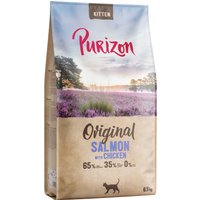 2x6.5kg Purizon Kitten Saumon avec poulet - sans céréales croquettes pour chat