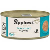 6x70g Applaws Cat en sauce filet de thon Nourriture humide pour chat