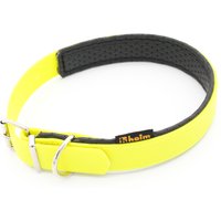 Heim Biothane® halsband med mjukt foder, neongult - Storlek 50: 36 - 44 cm halsomkrets, 25 mm brett