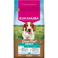 3kg Eukanuba Grain Free Adult Small & Medium Poisson de mer croquettes pour chien