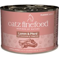 12x200 g catz finefood Agneau & Cheval Pâtée pour chat