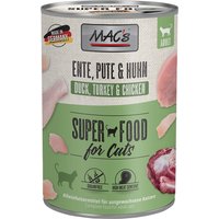 MAC's Cat kattfoder 6 x 400 g - Anka, kalkon, kyckling