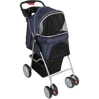 Sporty Pet Stroller vagn för små hundar - Mörkblå / ljusgrå