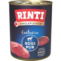 RINTI Viande Pure Exclusive 6 x 800 g pour chien - pur cheval