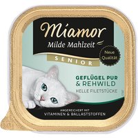 24x100g Milde Mahlzeit - senior gibier & volaille pure Miamor - Nourriture pour Chat