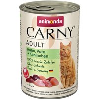 24x400g Adult poulet, dinde, lapin Animonda Carny - Pâtée pour chat