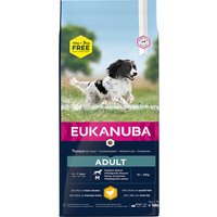 Eukanuba Adult Medium Breed Chicken - 15 kg + 3 kg på köpet!