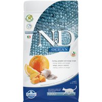 1,5kg Farmina N&D Ocean Adult sans céréales hareng, potiron, orange - Croquettes pour chat