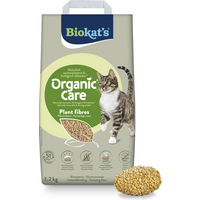 8l (env.3,2kg) Biokat's Organic Care Litière pour chats en fibres végétales