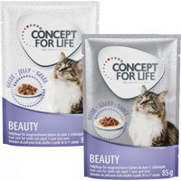 24x85g Gemengd Gelei & Saus Beauty in Saus en Gelei Concept for Life Kattenvoer