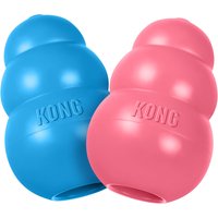 KONG Puppy Jouet pour chiot - KONG Größe M, blau + KONG Enhanced Ziggies Puppy M/L (227 g)
