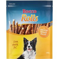 200g Rolls Bâtonnets à mâcher filet de poulet Rocco - Friandises pour Chien