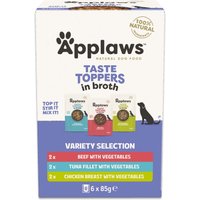 Applaws Taste Toppers mixpack 6 x 85 g - Blandpack i buljong