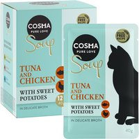 Cosma Soup 12 x 40 g - Tonfisk & kyckling med sötpotatis