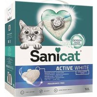 2x10L Litière Sanicat Active White - pour chat