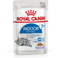 12x85g Indoor Sterilised 7+ en gelée Royal Canin - Sachet pour chat