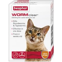 Beaphar WORMclear Worming Tablets for Cats - 2 tablets - 10135485 - Animed
