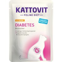 24x85g Kattovit Diabète / Poids poulet - Pâtée pour chat