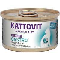 24x85g Kattovit Gastro canard - Pâtée pour chat
