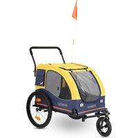 Remorque à vélo HAFENBANDE Cabby L avec 2 attelages - L 155 x l 74 x H 103 cm / jusqu'à 45 kg