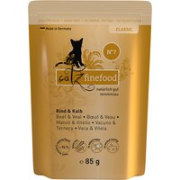 8x85g Sachets fraîcheur boeuf, veau catz finefood - Pâtée pour chat