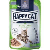 Ekonomipack: Happy Cat Pouch Meat in Sauce 48 x 85 g - Farm Lamb - lamm