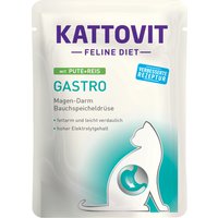 12x85g Gastro dinde, riz Kattovit - Pâtée pour chat