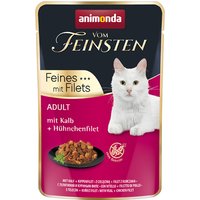 animonda Vom Feinsten Adulto 18 x 85 g - Con ternera y filete de pollo
