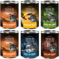 Blandat provpack: Wild Freedom Adult - 6 x 400 g 2 x kyckling, 1 x sej, lamm, kanin, vilt)