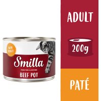 6x200g bœuf bœuf, dinde Smilla - Pâtée pour chat