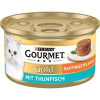 48x85g thon Recettes raffinées Gold Gourmet - Nourriture pour Chat