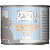 6x185g MjAMjAM en sauce poulet blanchi avec potiron cuit à la vapeur nourriture pour chat humide