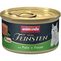 12x85g Adult dinde & faisan Animonda Vom Feinsten - Pâtée pour chat