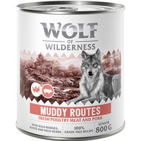 Wolf of Wilderness Senior “Expedition” 6 x 800 g - Muddy Routes - Fjäderfä & fläsk