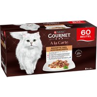 60x85g Mégapack PURINA Gourmet À la Carte Recettes du chef - Pâtée pour chat
