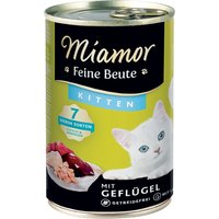 Lot Miamor Feine Beute Kitten 12 x 400 g pour chaton - volaille