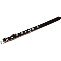 Heim Edelweiß, svart/natur halsband - 28 - 35 cm halsomfång, B 20 mm