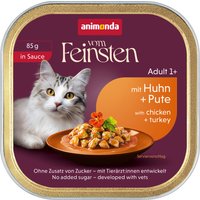 animonda vom Feinsten Adult 32 x 85 g - Frango e peru em molho