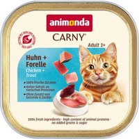 Pack économique : 64 x 85 g Animonda Carny Adulte poulet et truite nourriture humide pour chat