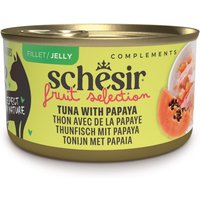 12x75g Ton și papaya în gelatină Cat Fruit Selection Schesir Hrană umedă pisici