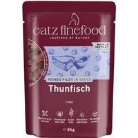 Lot économique : 32 x 85 g catz finefood Filet Fin thon, nourriture humide pour chat
