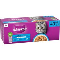 40x85g Whiskas 1+ Adult vershoudzakjes vis in gelei (4 varianten) nat kattenvoer